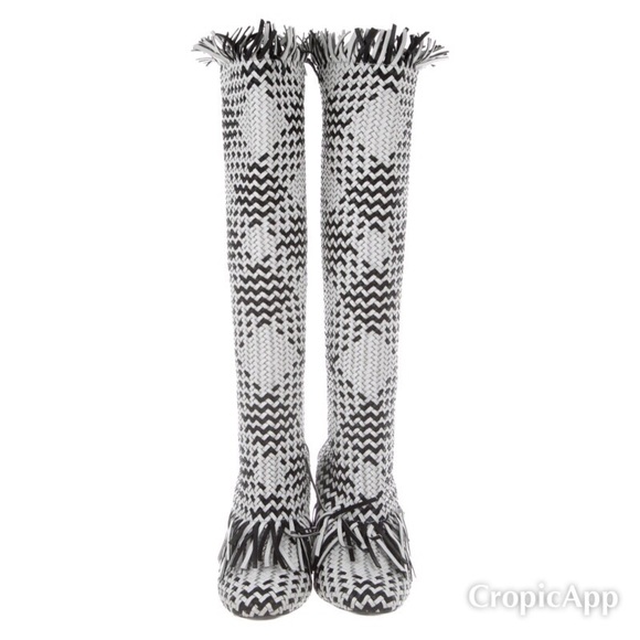 Proenza Schouler 9.5 Woven Leather Knee High Boots - Picture 4 of 6